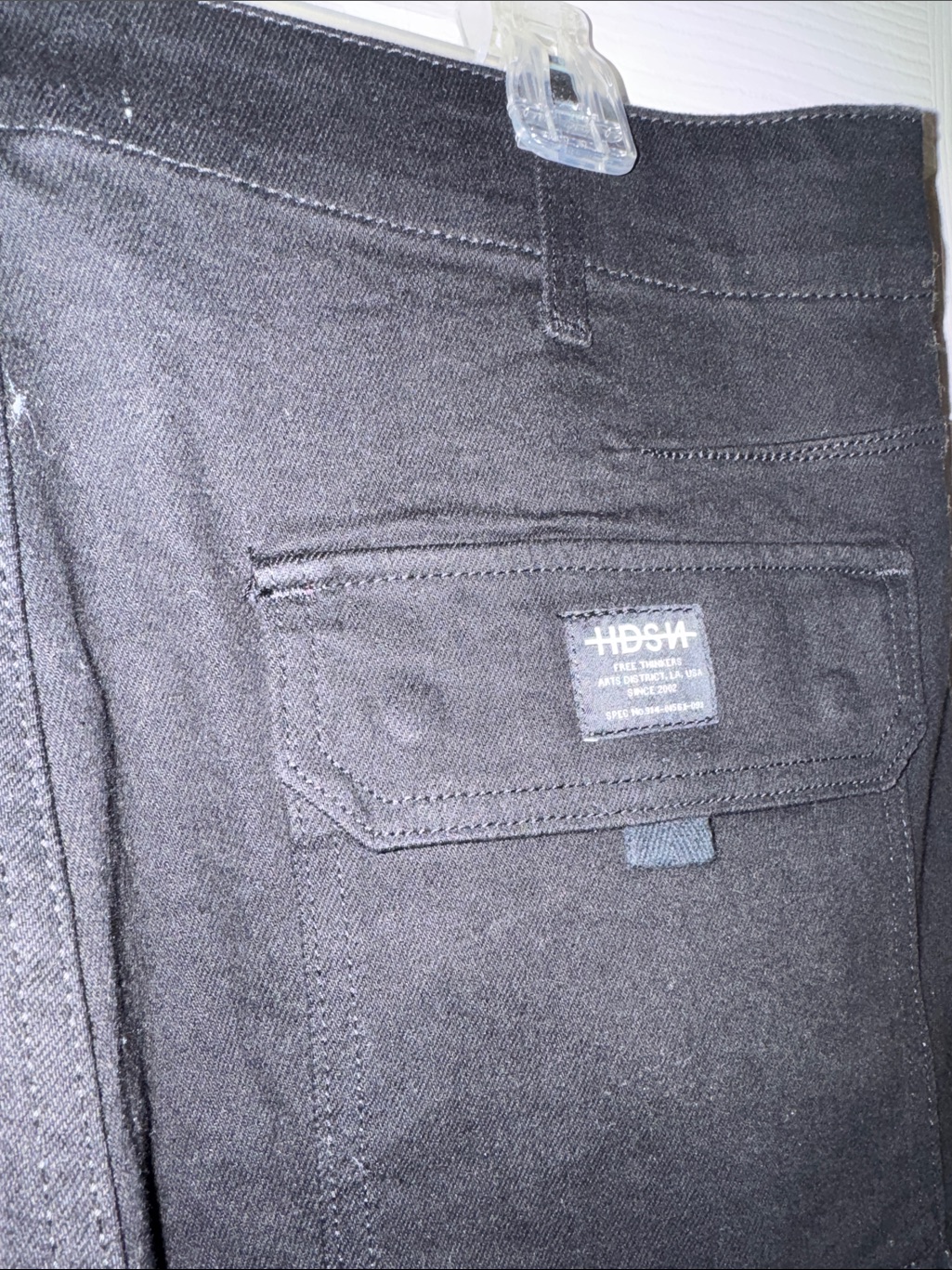 Hudson Men's Black Slim Cargo Pants - Casual Utility Style — image 6 of 8